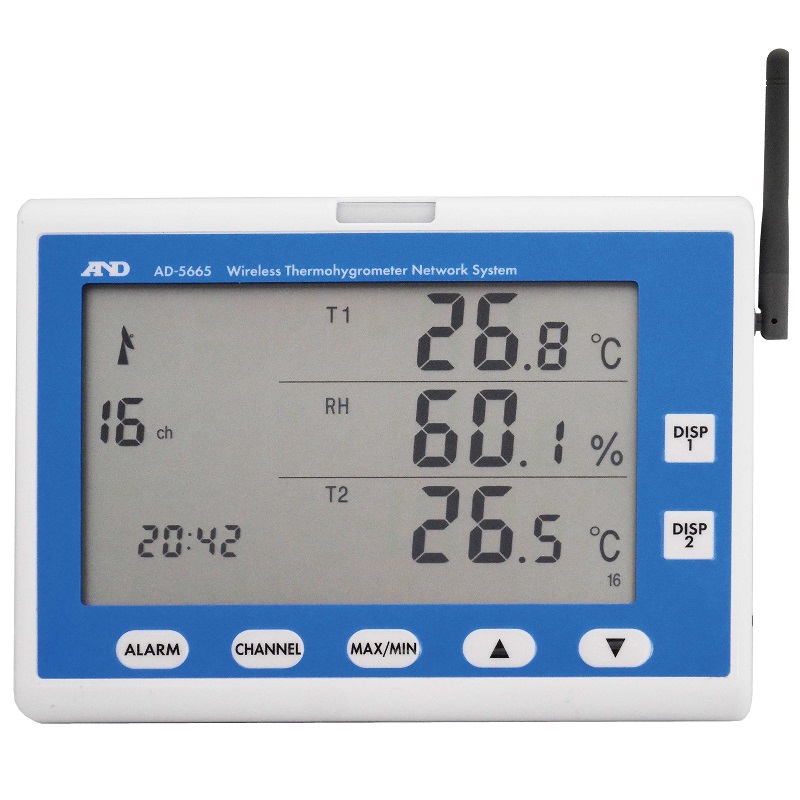 ワイヤレス温湿度計測システム 親機(表示機) ＡＤ-５６６５
