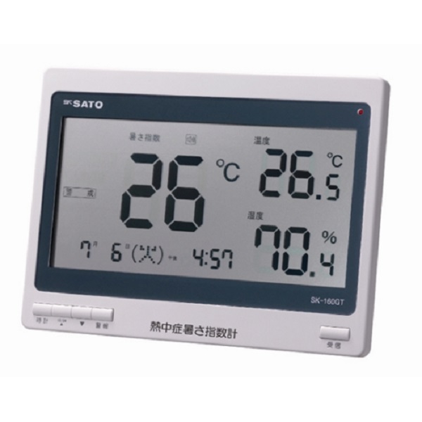 ㈱佐藤計量器製作所 熱中症暑さ指数計 ＳＫ-１６０ＧＴ/温度計・湿度計