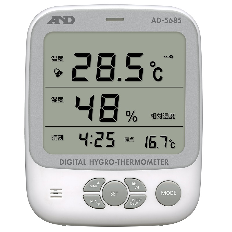 ㈱エー・アンド・デイ くらし環境温湿度計 ＡＤ-５６８５/温度計・湿度