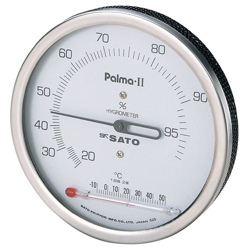 ㈱佐藤計量器製作所 パルマⅡ型湿度計：温度計付/温度計・湿度計の通販