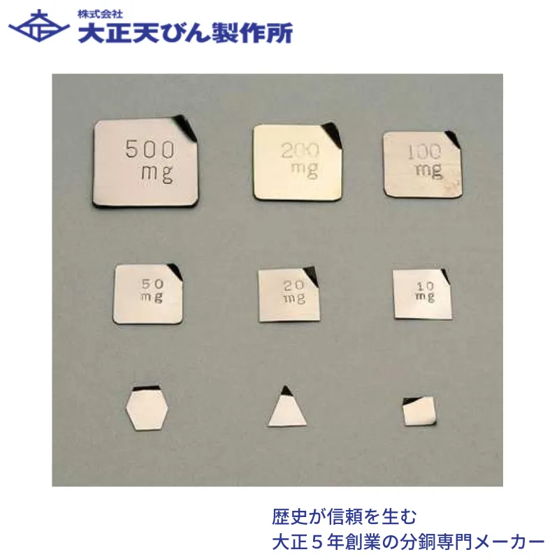 基準分銅　板状型：Ｆ２級（１級）