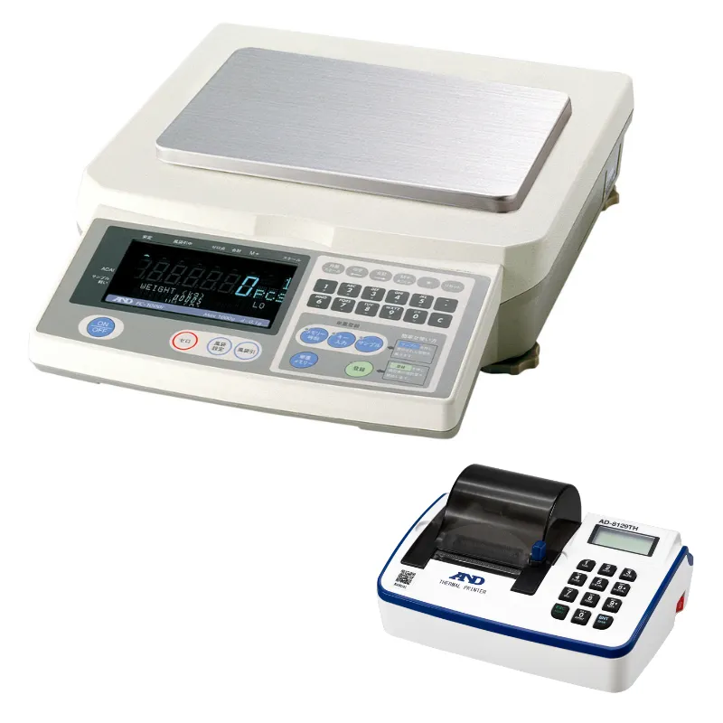 A&D カウンティングスケール FC-1000i：サーマルプリンタAD-8129TH付き