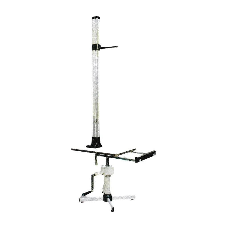 金属製座高計(座板：化粧合板)：上下腿長計付・ラックピ二オンギア式・幼児用