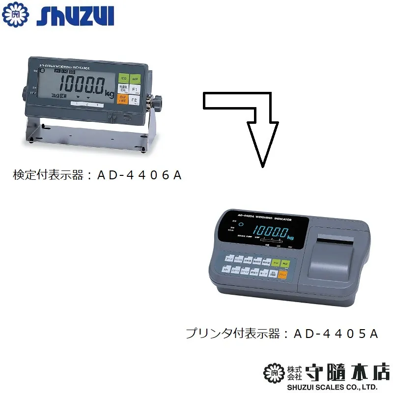 検定品ＡＤ-４４０６Ａからプリンタ付ＡＤ-４４０５Ａへの変更費用