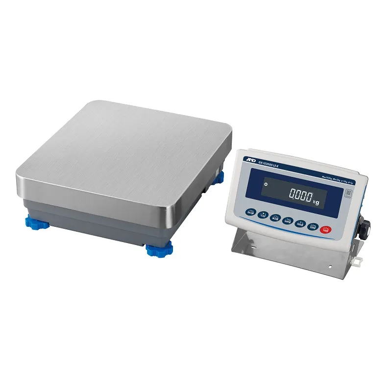 A&D 検定付き防塵・防水 重量級電子天秤 GX-102000LS-K：校正用分銅内蔵・表示部分離型　出荷時JCSS校正証明書付