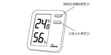 【最高温度/湿度と最低温度/湿度の表示】