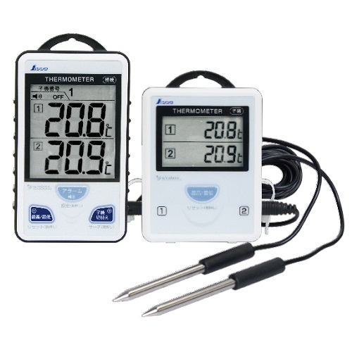 ７３２４１：ワイヤレス温度計Ａ  最高/最低 隔測式ツインプローブ 防水型