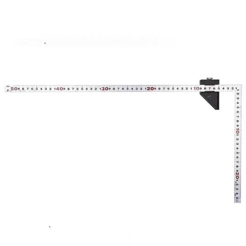 シンワ測定㈱ １２４３８：曲尺 平ぴた シルバー ３０cm 表裏同目：樹脂製ストッパー付・ＪＩＳ適合品・赤数字入