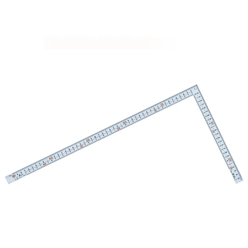 シンワ測定㈱ １００３６：曲尺 広ピタ シルバー ５０cm 表裏同目 ８段目盛：ＪＩＳ適合品・赤数字入