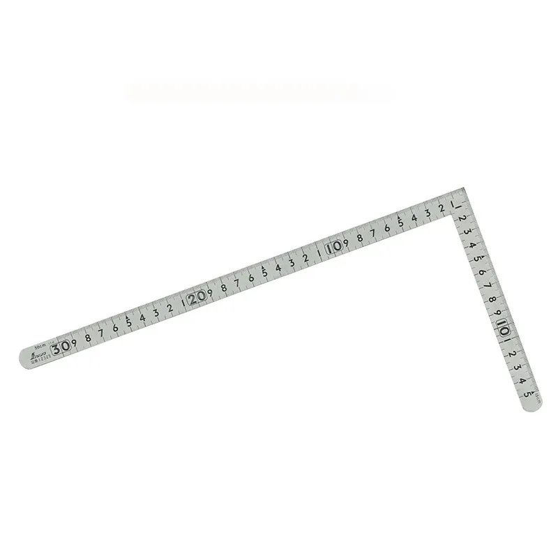 シンワ測定㈱ １２３２５：曲尺 小型 平 ステン ３０×１５cm 表裏同目
