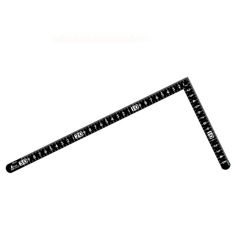 シンワ測定㈱ １２４３５：曲尺 小型 サンデーカーペンター 黒色 ３０×１５cm 表裏同目 白目盛
