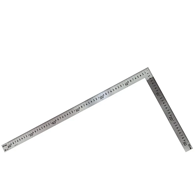 シンワ測定㈱ ６３４１０：曲尺 中金 普及型 ステン ６０cm×３０cm 表裏同目