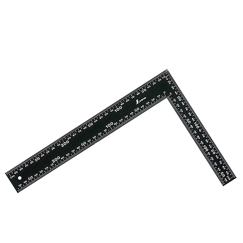 シンワ測定㈱ ６２３５９：曲尺 フラットスコヤ 黒色 ３０×２０cm 白目盛