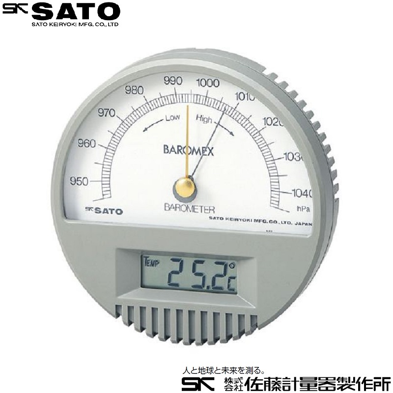 はかり商店 / バロメックス気圧計：デジタル温度計付