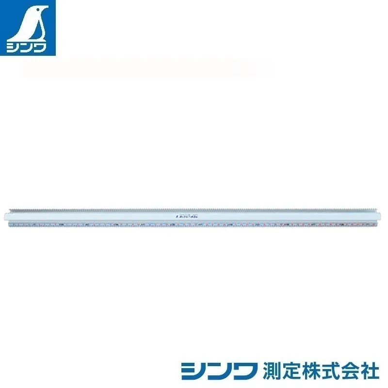 ６５０７８：アルミカッター定規 カットレール ２m 併用目盛：スベリ止付・赤数字入