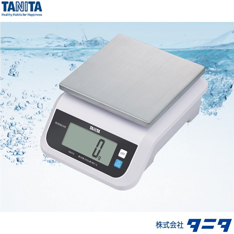 タニタ KW-201-WH デジタルクッキングスケール (2kg) ホワイト