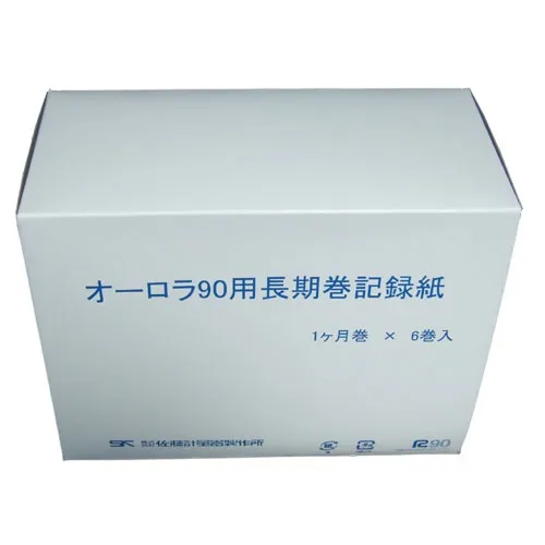 オーロラ９０Ⅲ型温湿度記録計用記録紙：１ヶ月用・６巻