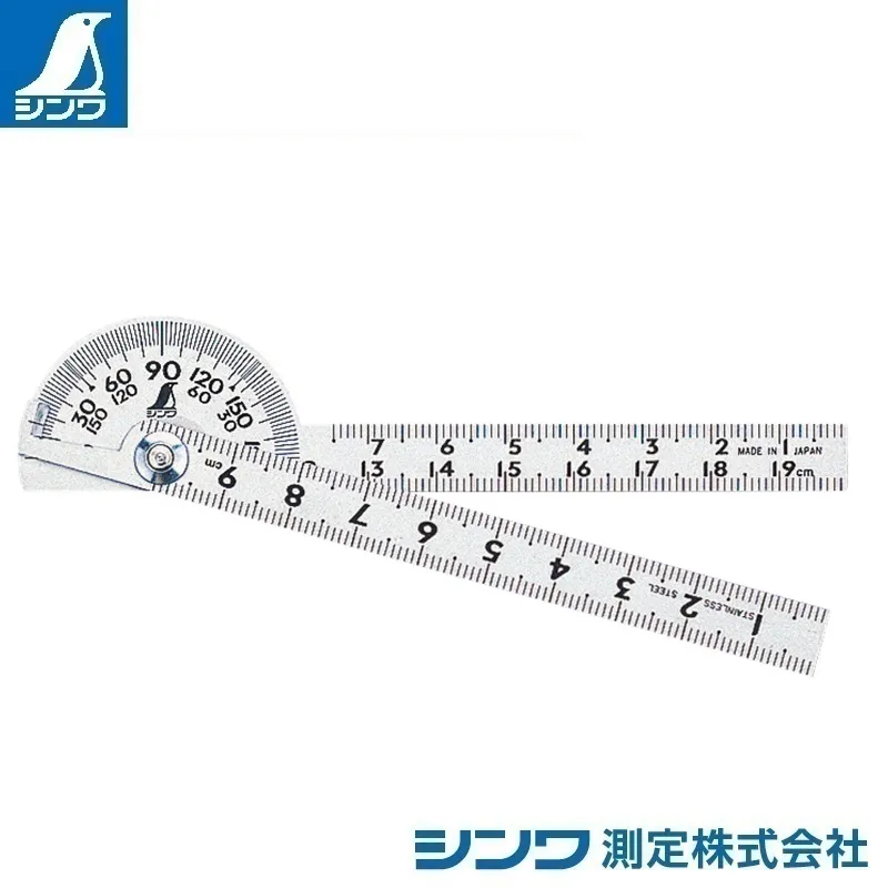 ６２９９５：プロトラクター ミニ シルバー Φ４０ 竿目盛１０cm