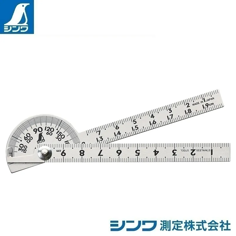 ６２９８７：プロトラクター ミニ ステン Φ４０ 竿目盛１０cm