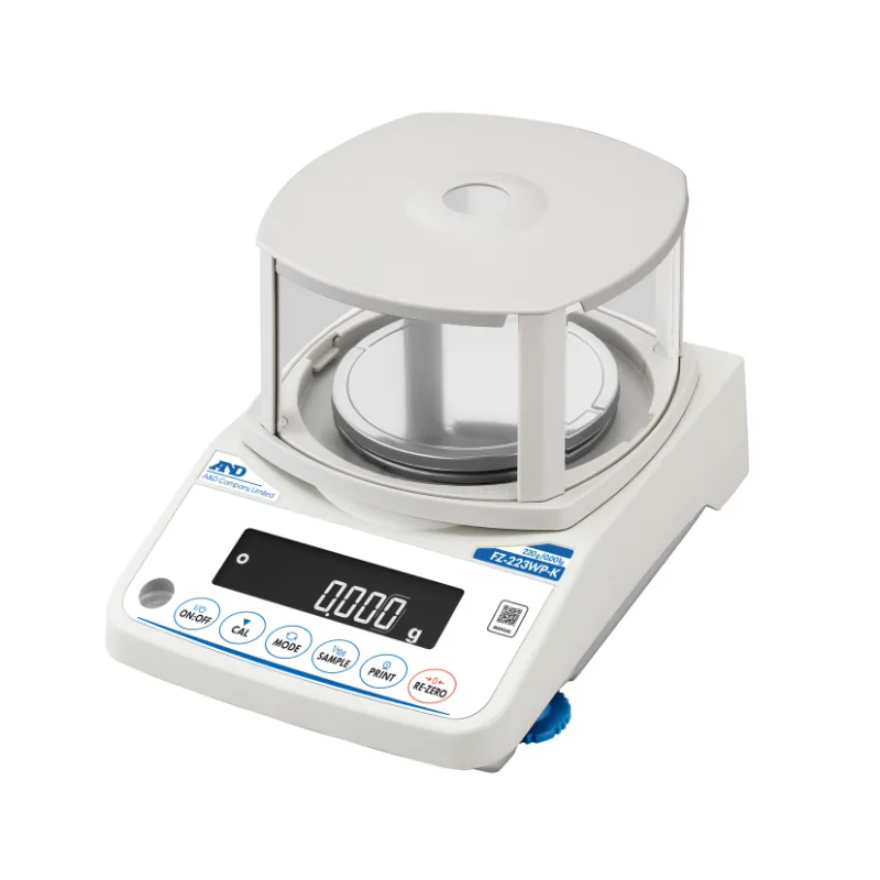 A&D 取引・証明用防塵防水型分析電子天びん FZ-223WP-K：校正用分銅内蔵型 出荷時JCSS校正証明書付