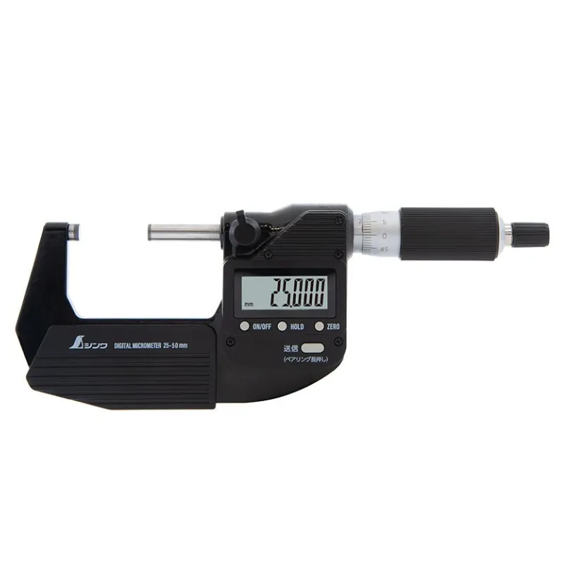 19826：デジタルマイクロメーター ２５～５０mm 防塵防水 データ転送機能付