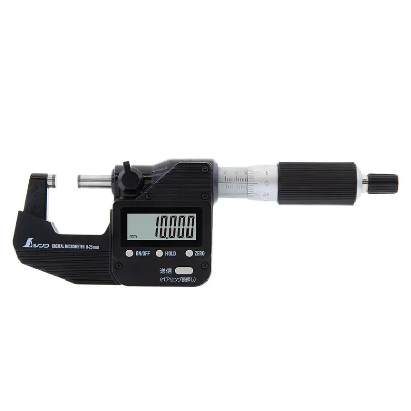 19100：デジタルマイクロメーター ０～２５mm 防塵防水 転送機能 JCSS校正証明書付防塵防水 データ転送機能付