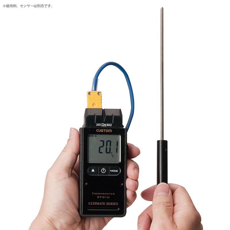 ㈱カスタム デジタル温度計 ＫＴ-０１Ｕ：１ch・Ｋタイプ熱電対センサ/温度計・湿度計の通販｜はかり商店【公式】