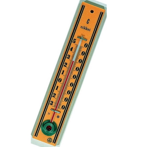 壁掛型室内温度計  並板寒暖計(単品)：特価品