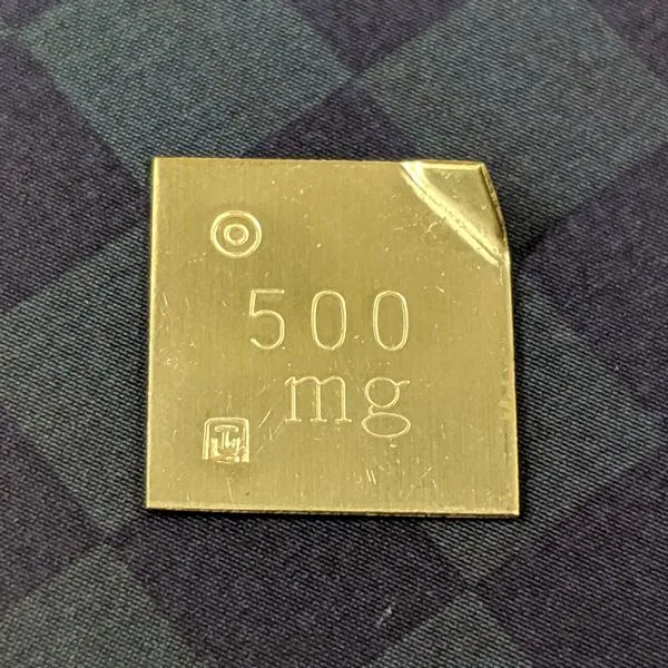 板状精密分銅  ５００ｍｇ：特価品