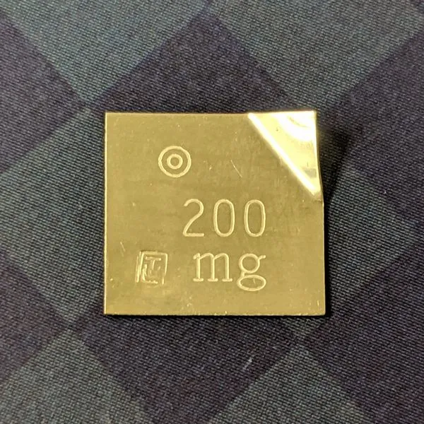 板状精密分銅  ２００ｍｇ：特価品