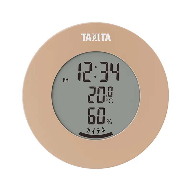 TT-585-BR(ライトブラウン)：デジタル温湿度計