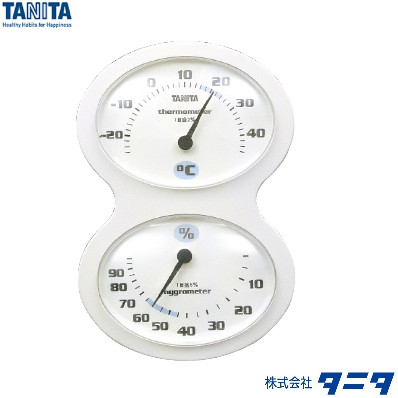 【�潟^ニタ】温湿度計 ＴＴ-５０９-ＷＨ(ホワイト)