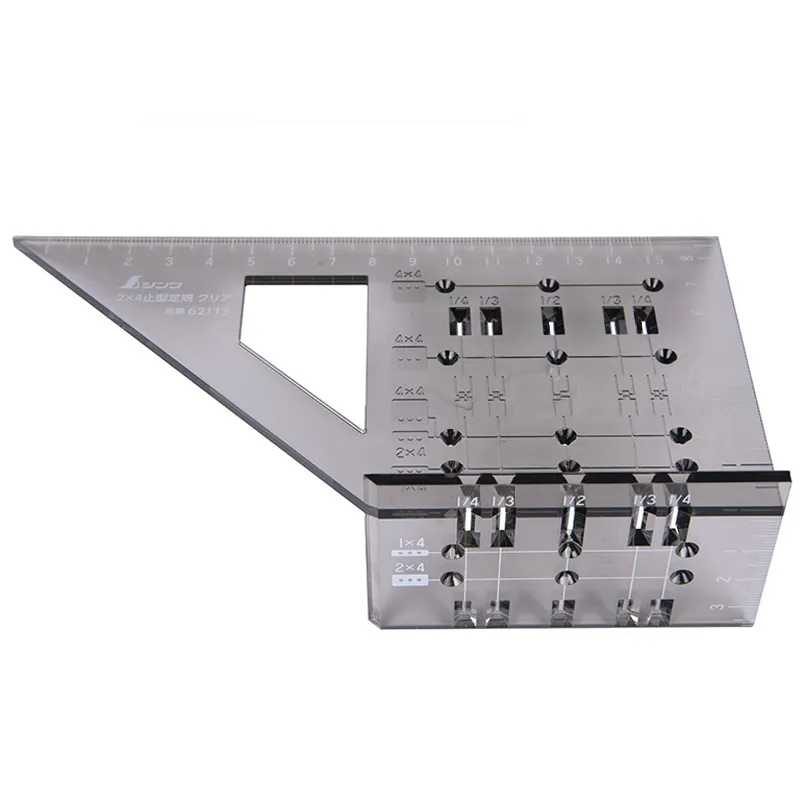 ６２１１５：２×４止型定規 クリア
