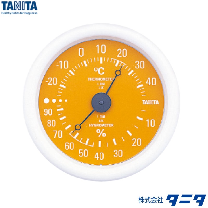 【�潟^ニタ】温湿度計 ＴＴ-５１５-ＯＲ(オレンジ)