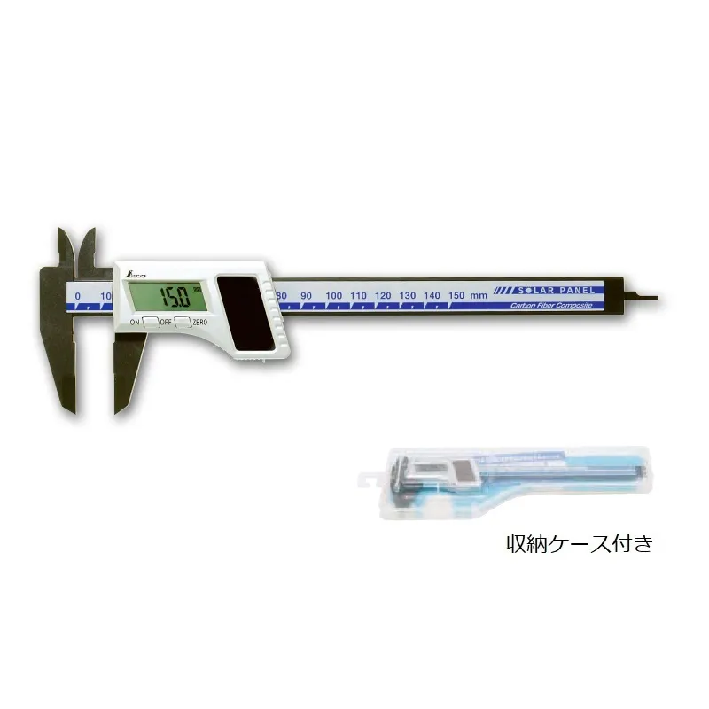 １９９８１：デジタルノギス カーボンファイバー製 １５０mm ソーラーパネル